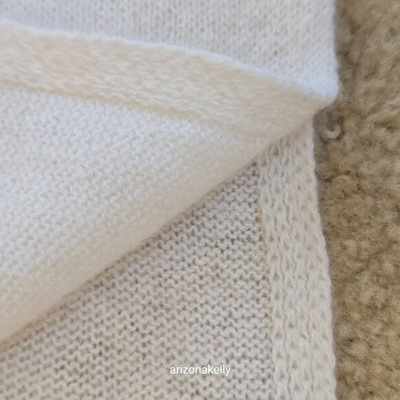 J. Crew Oversized Cashmere Wrap in Ivory PRICE FIRM - Picture 8 of 16